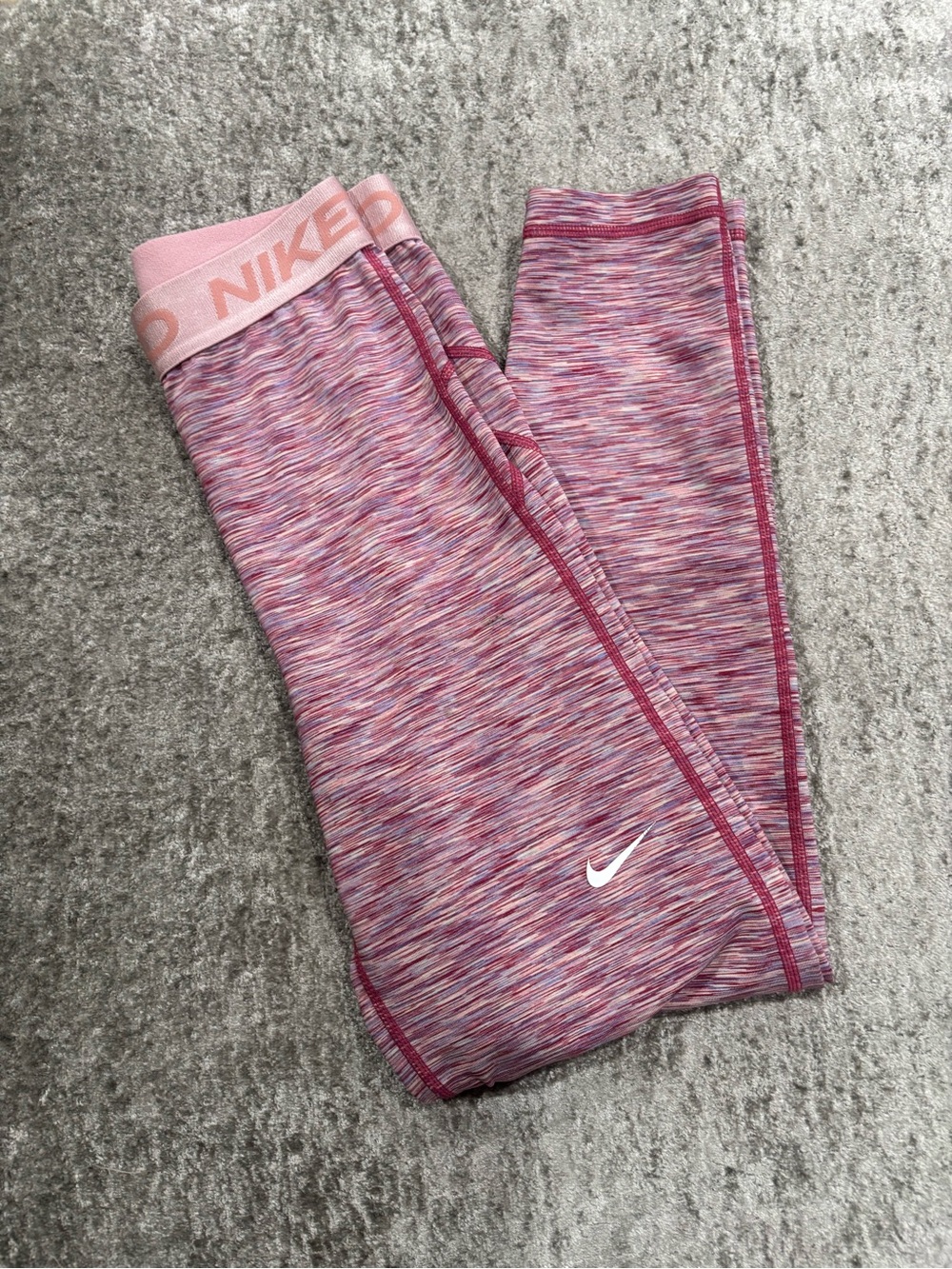 Nike PRO Pink Space-Dye Performance Leggings